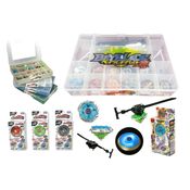 Kit 3 Beyblade Pião de Led Metal Fusion + 3 Lançadores + Maleta