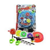 Kit 4 Beyblade Tornado + 2 Lançadores + Arena - Lianfa