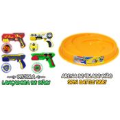 Lançador de Pião Candide + 1 Beyblade + Arena Beyblade Burst