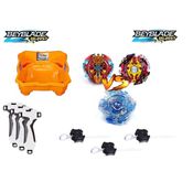 3 Beyblades Gyro + Arena Beyblade Hasbro+ 3 Lançadores Grip