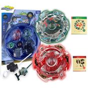 Kit 2 Beyblade + 2 Lançadores + Mini Arena Beystadium