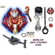 Beyblade Burst C/ 2 Lançador Grip Xcalius X2 Beyblader Xander