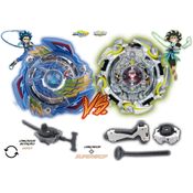 Kit 2 Beyblade Burst + 2 Lançador Valtryek Vs Alter Chronos Valt e Cuza