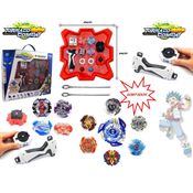 Kit Maleta 8 Beyblade Burst C/Lançador Rantaro Daigo Shu + Arena