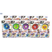 Kit 5 Beyblade Metal C/Luz Led Speed Light + 5 Lançadores