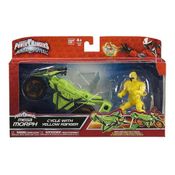 Boneco Power Rangers Amarelo Ninja Steel + Moto Morpher