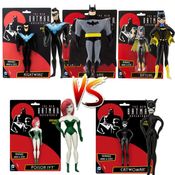 Kit 5 Bonecos Batman Adventures: Batman Batgirl Asa Noturna