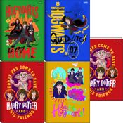 Kit 5 Cadernos Harry Potter Brochurão Grande 96fls - Jandaia