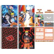 Caderno Naruto Shippuden Espiral 160 Folhas 10 Matérias - São Domingos