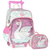 Kit Mochila de Carrinho e Lancheira Cisne Up4You Verde