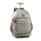 Mochila de Rodinha - 2 em 1 - Rebecca Bonbon - Sweet e Romantic - Dourado - Clio Style