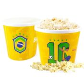 Kit 2 Baldes de Pipoca Copa do Mundo 2.1 Litros Plasútil