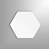 Kit com 10 Tile Hexagonal Brancos 55X63mm Acessório de Jogo Ludens Spirit HG55