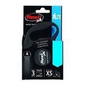 Guia Retrátil 3mts Flexi Fun Fita Pequeno Porte Pp - Cão Até 12kg