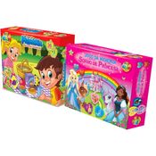 Kit 2 Unidades Jogo de Mesa Jogo da Memoria Educativo Menina