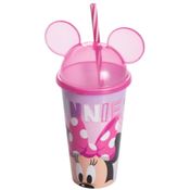 Copo com Orelhas Minnie Rosa Disney 500ml Plasutil Festa