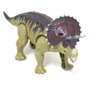 Dinossauro Jurassic T-rex Ou Triceratops Com Som Movimento Verde