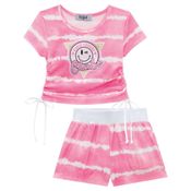 Conjunto Kukiê Lovers Rosa Clube Emoji Piscando