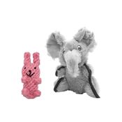 Kit Pet com Brinquedo Elefante Pelucia + Corda Coelho