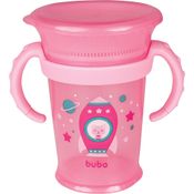 Copo de Treinamento 360º Com Alça Buba Removível Rosa