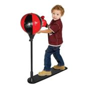 Brinquedo Kit Boxe E Luva C/ Saco Pancada Inflavel Ajustavel