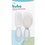 Kit Pente e Escova Cerdas Macias Buba - Cores Diversas