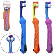 Escova Dentes P/ Cães Tripla Higiene Bucal Cachorro Pet -1UN