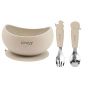 Kit Alimentação Silicone Flex Fendi com 3 Ítens Clingo Mod 1