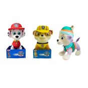 KIT 3 BONECOS PELUCIAS GRANDE ANTIALÉRGICA DESENHO CACHORRO PATRULHA CANINA 30 CM ORIGINAL SUNNY Cor:MARSHALL - RUBBLE -