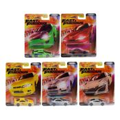 Hot Wheels - Set 5 Miniaturas - Velozes e Furiosos - Retro Entreterimento - DMC55-948L