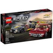 LEGO Speed Champions Chevrolet Corvette C8.R Race Car e 1968 Chevrolet Corvette 76903 - 512 Peças