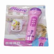 Brinquedo Microfone Musical Infantil Com Luz E Som