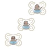 CHUPETA MAM PERFECT 0-6 MESES TAMANHO 1 BICO SILICONE BLISTER TRIPLA MENINO MENINA Cor:Foca - Foca - Foca