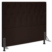 Cabeceira Cama Box Casal Queen 160cm D10 Topázio Suede Marrom - Mpozenato