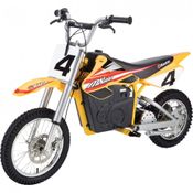 Moto Elétrica Infantil Razor MX650 Movida à Bateria 36V Atinge 27 km, h, 650W Amarela