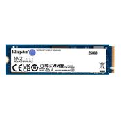 SSD Kingston NV2 250GB NVMe M.2 2280 PCIe 4.0 3000 MB/s e 1300 MB/s - SNV2S/250G