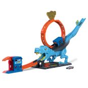 Pista De Corrida - Hot Wheels City - T-Rex Devorador - Mattel