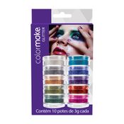 Conjunto De Pintura - Color Make Kids - Glitter - Evora Indústria E Comércio Eireli