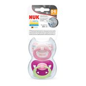 Conjunto de Chupeta - NUK - Dia e Noite - 0 a 6 meses - Rosa