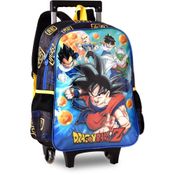 MOCHILA INFANTIL COM RODINHA DRAGON BALL Z G AZUL