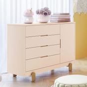 Cômoda Fraldário Aimê Rose Fosco Carolina Baby