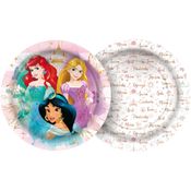 Prato Festa Jardim Das Princesas De Papel Aniversário 12 Unidades