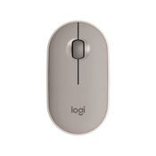 Mouse Sem Fio Logitech Pebble M350 Bluetooth Cinza Areia 1000 DPI - 910-006658