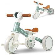 Bicicleta sem Pedal Infantil com 3 Rodas para Crianças de 1 a 4 Anos, LOL FUN, Verde