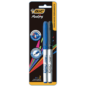 Pincel Marcador Permanente 1.1 mm Azul/Preto Com Grip BIC