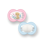 CHUPETA MAM 6 MESES FASE 2 BICO SILICONE SKINSOFT EMBALAGEM DUPLA Cor:Gato - Azul Básica