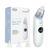 Aspirador Nasal Elétrico para Bebê HITOMI Recarregável e Automático com Sons, Branco e Verde