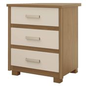 Mesa de Cabeceira 3 Gavetas Roma F08 Freijó/Off - Mpozenato