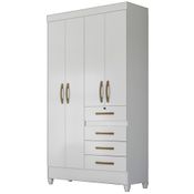 Guarda Roupa Solteiro 4 Portas 8704 Branco Flex Moval