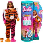 Boneca Barbie Cutie Reveal 10 Surpresas com Mini Pet e Fantasia de Tigre Hkp99